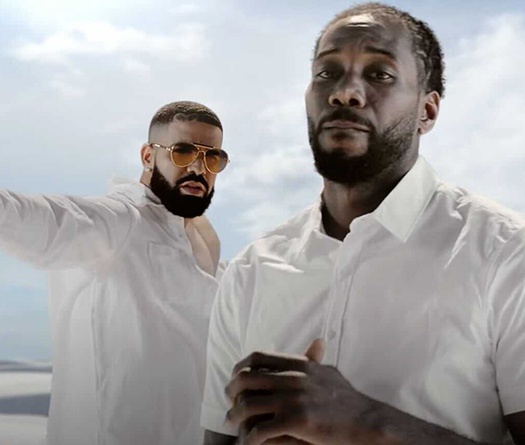 Kawhi Leonard thẹn thùng “cameo” trong MV mới của rapper Drake