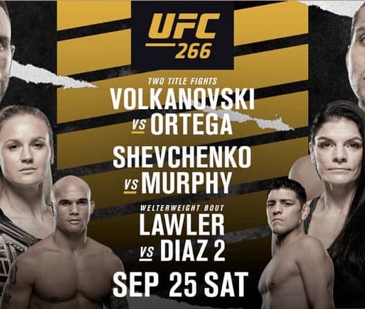 Lịch thi đấu UFC 266: Volkanovski vs Ortega
