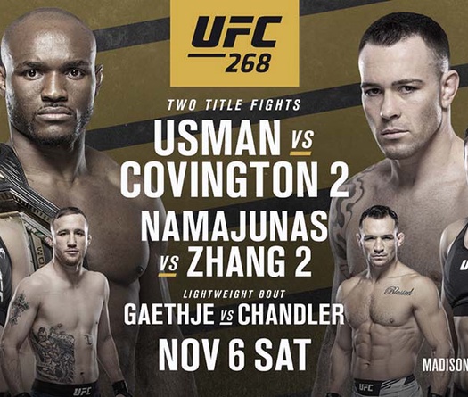 Lịch thi đấu UFC 268: Kamaru Usman vs Colby Covington 2