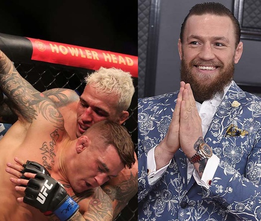 Charles Oliveira hạ Dustin Poirier: Khabib chúc mừng, Conor McGregor và Nate Diaz dè bỉu