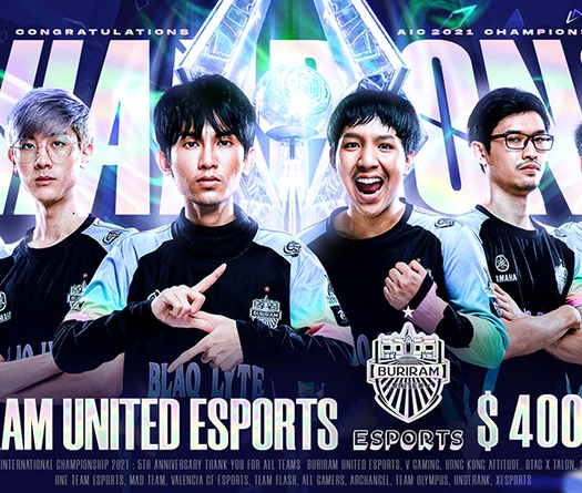 Vô địch AIC Liên Quân 2021, BRU nhận 9,2 tỷ đồng tiền thưởng