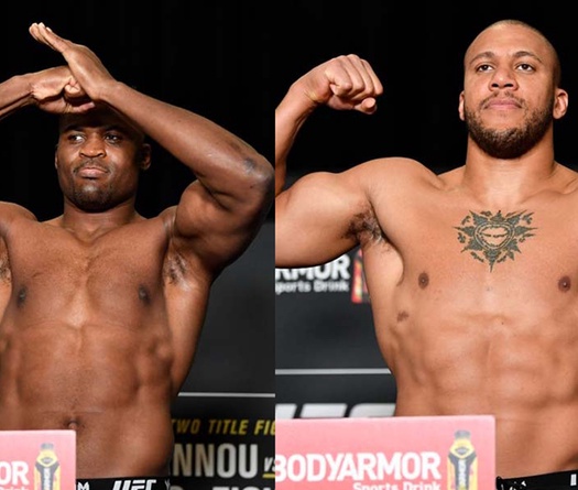 Chùm ảnh cân kí UFC 270: Francis Ngannou vượt Ciryl Gane 4,5kg; hai võ sĩ rút lui đáng tiếc