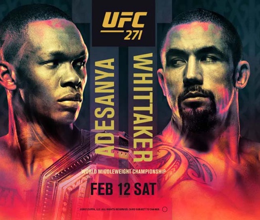 Lịch thi đấu UFC 271: Israel Adesanya vs. Robert Whittaker 2