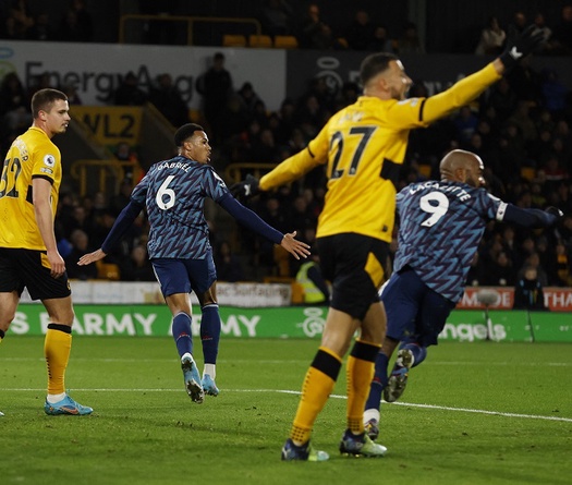 Kết quả Wolves vs Arsenal, vòng 24 Ngoại hạng Anh