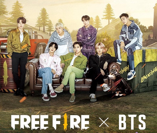 Free Fire hợp tác cùng nhóm nhạc nam nổi tiếng BTS