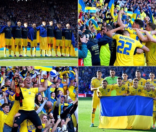 Hình ảnh giàu cảm xúc của Ukraine trong trận play-off World Cup 2022