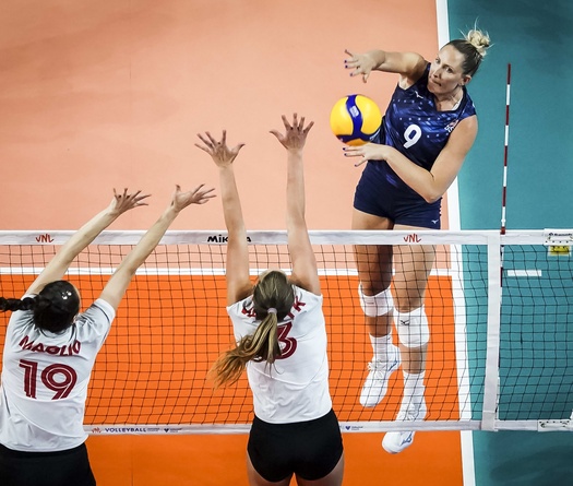 Highlights bóng chuyền Nations League 2022: Mỹ vs Canada