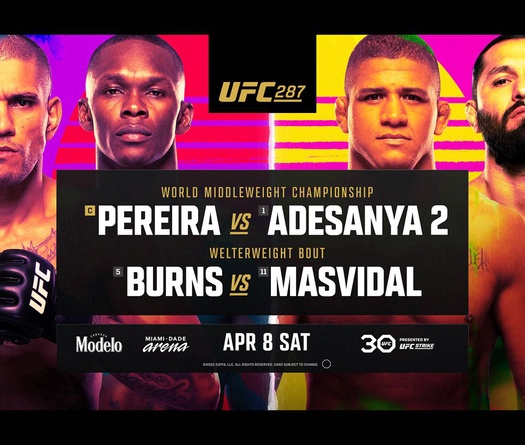 Lịch thi đấu UFC 287: Alex Pereira vs. Israel Adesanya 2