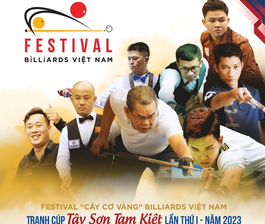 Festival Cây cơ vàng Billiards 2023 hội tụ các tay cơ carom hàng đầu