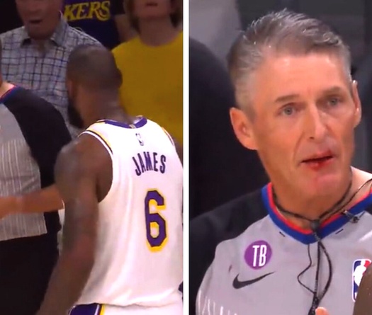 Tình huống hy hữu tại NBA Playoffs: Trọng tài đổ máu do va phải LeBron James