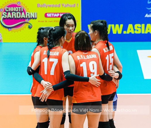 Không để thua bất cứ set nào, bóng chuyền nữ Việt Nam hiên ngang vào Bán kết AVC Challenge Cup