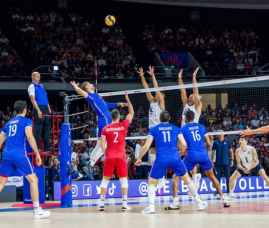 Trực tiếp bóng chuyền nam VNL 2023 hôm nay 19/7: Tứ kết Mỹ vs Pháp