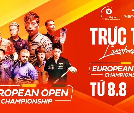 Trực tiếp billiard pool 9 bóng European Open 2023 hôm nay 12/08: Sanchez Ruiz chạm trán Alcaide