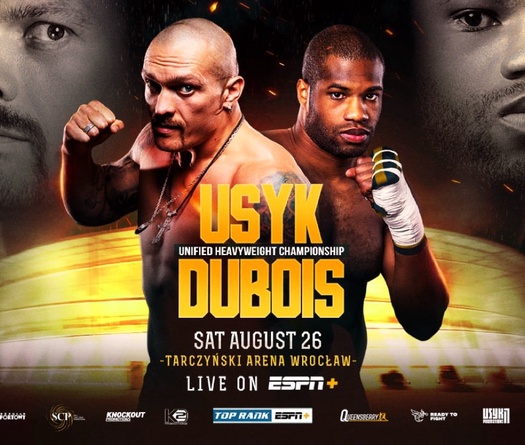 Lịch thi đấu Boxing: Oleksandr Usyk vs Daniel Dubois