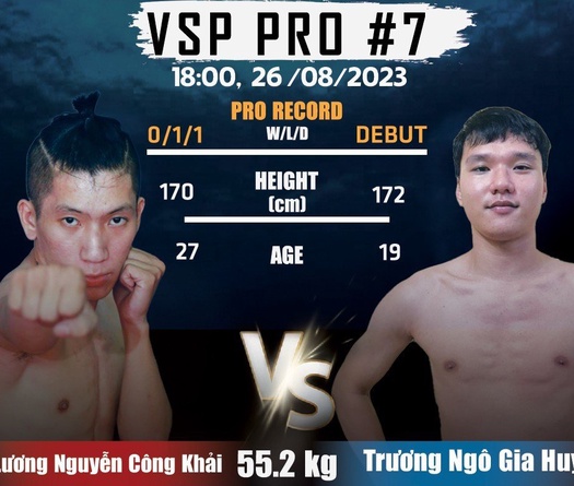 Sự kiện Boxing chuyên nghiệp VSP Pro 7: Sân khấu của các tân binh