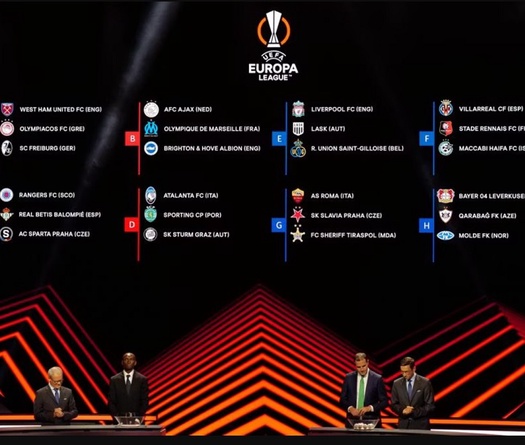 Bốc thăm vòng bảng Europa League 2023-2024: Liverpool ở bảng dễ thở