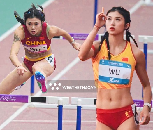 Hot-girl điền kinh Trung Quốc Wu Yanni "đại náo" đường chạy 100m rào ASIAD 19