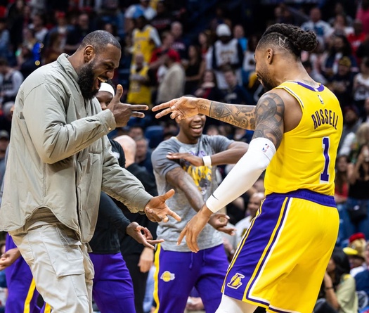 D'Angelo Russell được "bảo kê", sát cánh với LeBron James trong đội hình LA Lakers