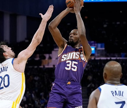 Kevin Durant giúp Phoenix Suns phá hỏng đêm khai mạc của Golden State Warriors