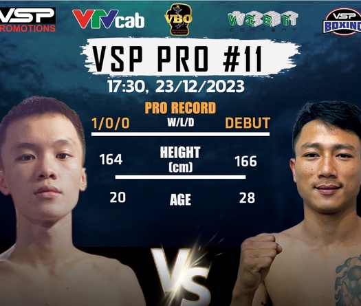 VSP Pro 11: HCV Muay trẻ thế giới đối đầu nhà vô địch SEA Games trên sàn Boxing