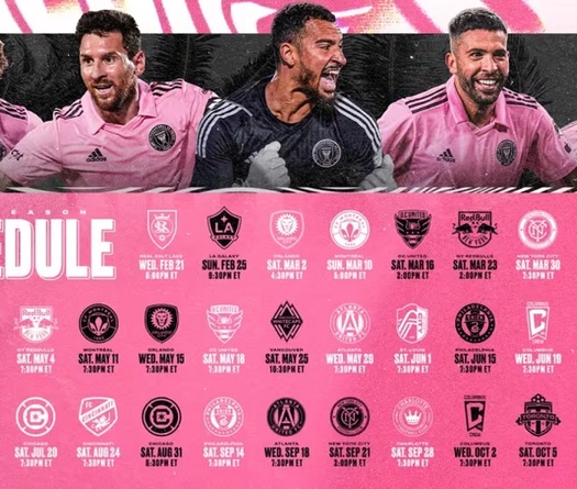 MLS công bố lịch thi đấu mùa tới: Khi nào Messi sẽ mở màn với Inter Miami?