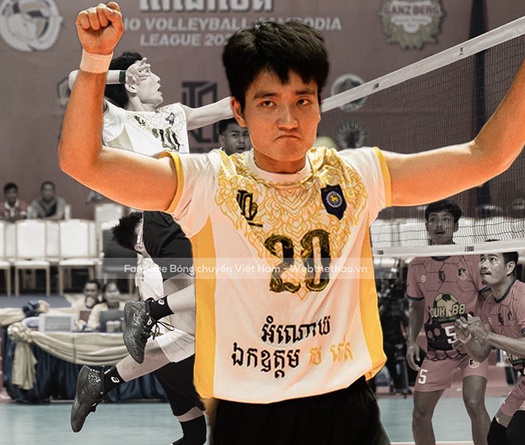 Chủ công Trần Đức Hạnh lọt top 5 ngoại binh xuất sắc nhất giải bóng chuyền VĐQG Campuchia