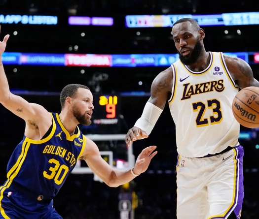 Nhận định bóng rổ NBA - Los Angeles Lakers vs Golden State Warriors ngày 10/4: LeBron James đối đầu Stephen Curry