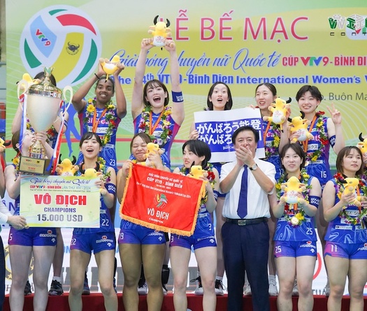 PFU BlueCats lên ngôi vô địch cúp bóng chuyền VTV9 Bình Điền 2024 thuyết phục