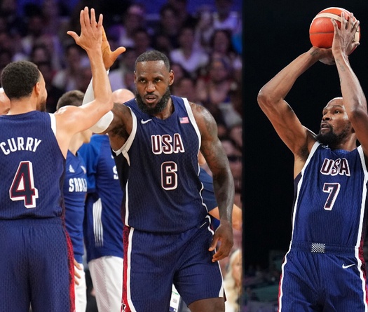 LeBron James cùng Kevin Durant dẫn đầu, tuyển Mỹ đại thắng trận mở màn Olympic 2024 trước Serbia