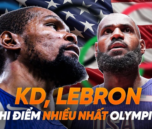 Những cầu thủ ghi nhiều điểm nhất bóng rổ Olympic: LeBron James và Durant có mặt hay không?