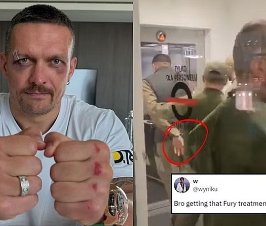 Sốc: Oleksandr Usyk bị cảnh sát còng tay bắt giữ ở sân bay khi đi xem trận Anthony Joshua vs Daniel Dubois