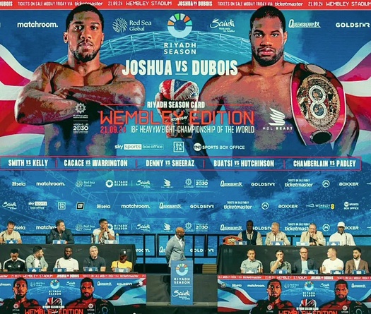 Lịch thi đấu sự kiện Anthony Joshua vs Daniel Dubois và các trận undercard