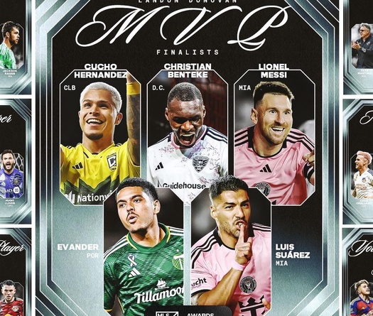 MLS công bố danh sách đề cử cầu thủ xuất sắc nhất năm: Messi và 4 đối thủ