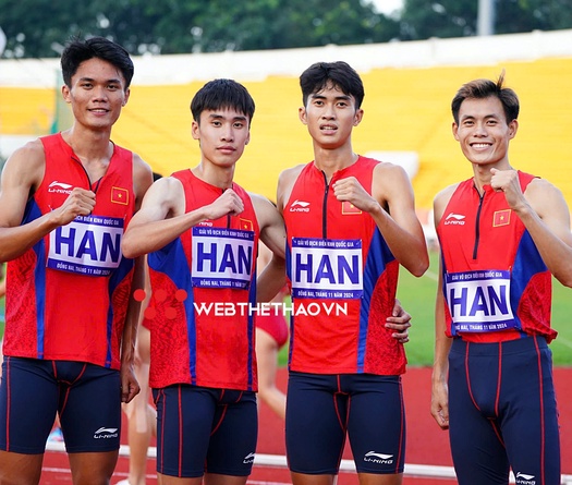 Giải Vô địch điền kinh quốc gia năm 2024 ngày 10-11: Hà Nội lại lập kỷ lục và thâu tóm trọn bộ HCV tiếp sức 4x400m