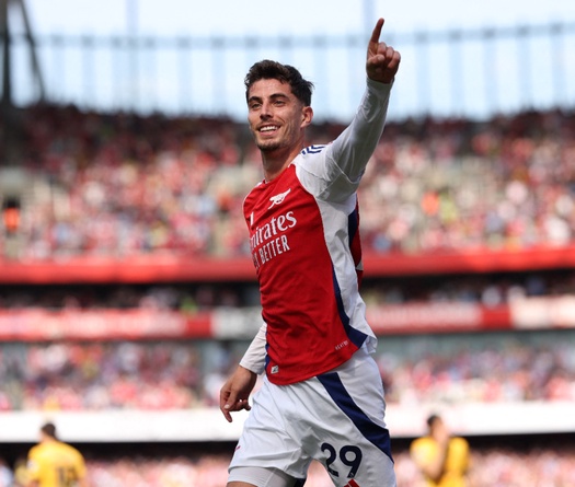 Đội hình ra sân Arsenal vs Everton: Martinelli đá chính