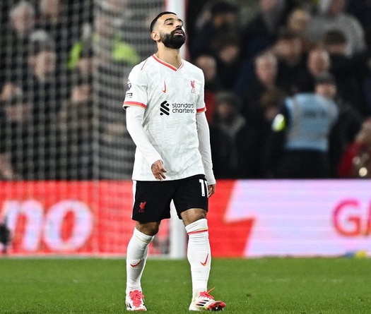 Salah trắng tay cả hai lần đối đầu Nottingham Forest ở mùa giải này