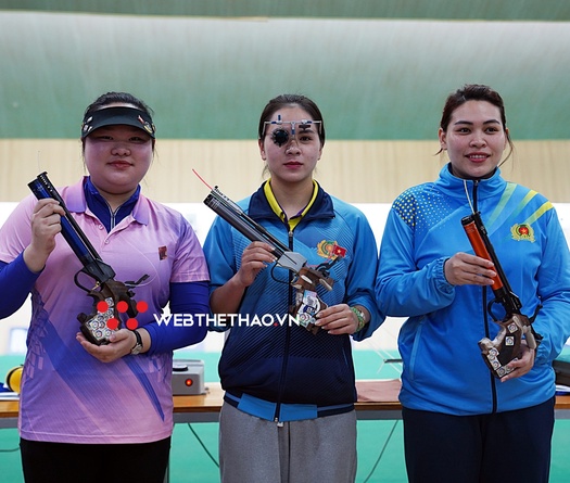 Chủ nhân Cúp Chiến thắng Trịnh Thu Vinh có HCV bắn súng ở giải quốc nội đầu tiên năm 2025