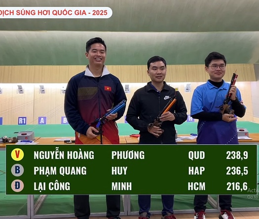 Nhà vô địch... hụt ASIAD vượt qua Phạm Quang Huy giành HCV 10m súng ngắn hơi quốc gia