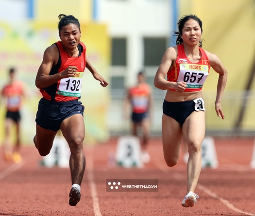 Hà Thị Thu dẫn đầu cuộc đua 100m nữ "cực nóng" có cả Trần Thị Nhi Yến và Lê Tú Chinh ở Cúp Tốc độ 2025