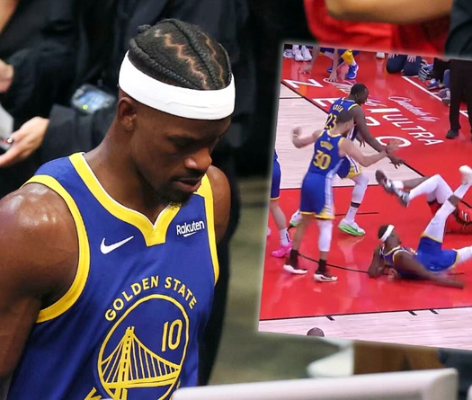 Jimmy Butler ngã cực đau, buộc phải nghỉ thi đấu: Đã có tình huống chơi xấu của Houston?