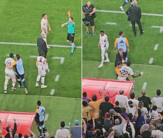 Tình huống dẫn tới 3 thẻ đỏ trong trận Barcelona thắng Real Madrid