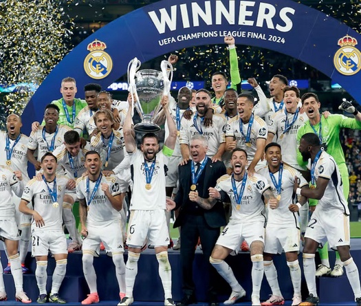 Bảng xếp hạng UEFA chứng kiến sự thăng tiến của Real Madrid