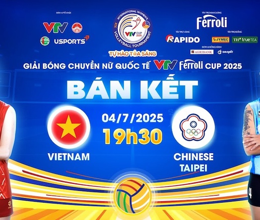 Link trực tiếp Bán kết bóng chuyền VTV Cup hôm nay 4/7: Việt Nam vs Đài Bắc Trung Hoa