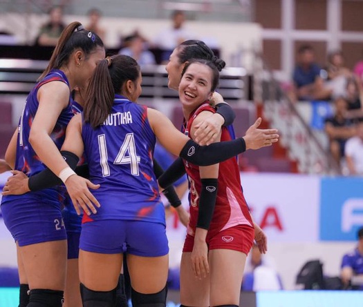 Thái Lan thắng chóng vánh Indonesia trong trận mở màn chặng 2 SEA V.League nữ 2025