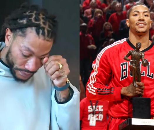 Derrick Rose khóc khi nhận quà tri ân đặc biệt của Chicago Bulls