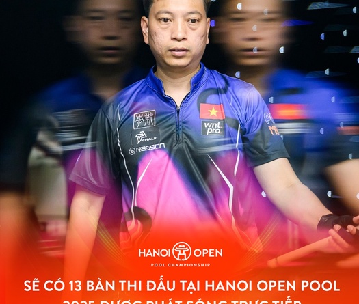 Xem trực tiếp Giải Hanoi Open Pool 2025 ở đâu? kênh nào?