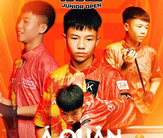 Cơ thủ trẻ Việt Nam làm nên lịch sử với danh hiệu Á quân Hanoi Junior Open 2025
