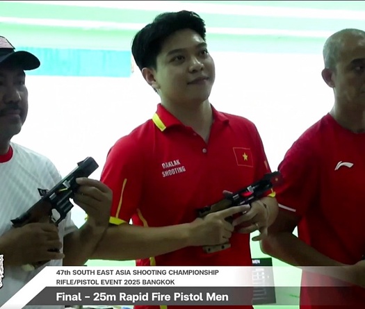 Bắn súng Việt Nam có thêm HCV khi áp đảo nội dung 25m súng ngắn bắn nhanh ở giải Đông Nam Á