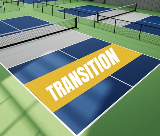 Vùng chuyển tiếp là gì? Bí mật chiến thuật giữa sân trong pickleball