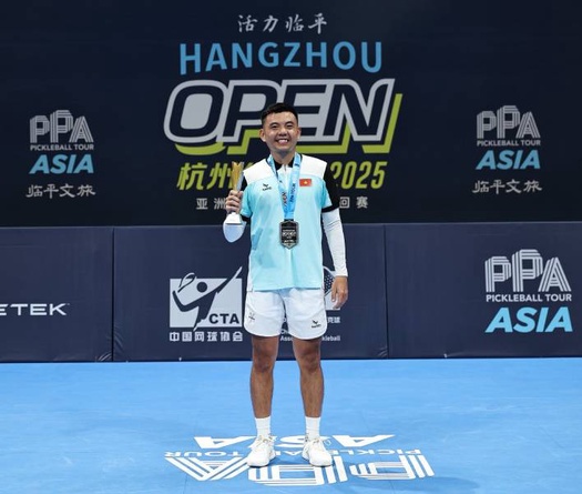 Lý Hoàng Nam trở thành nhà vô địch giải pickleball lớn nhất châu Á